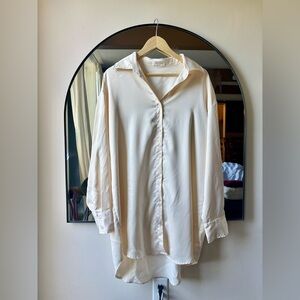 BRUNETTE THE LABEL | satin shirt | size m/l